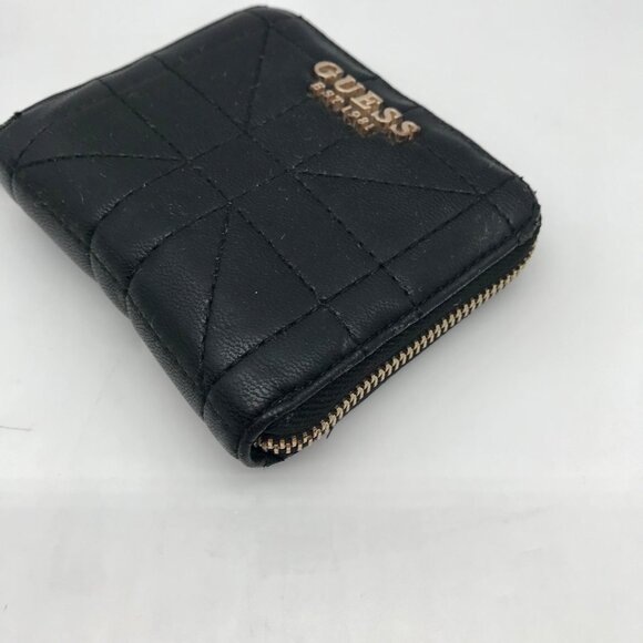 Guess Black Faux Leather Assia Small Zip Around Wallet - Picture 7 of 10